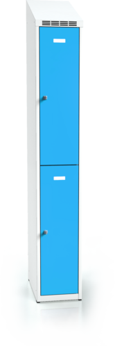  Divided cloakroom locker ALDOP with sloping top 1995 x 300 x 500